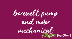 borewell pump and motor mechanical